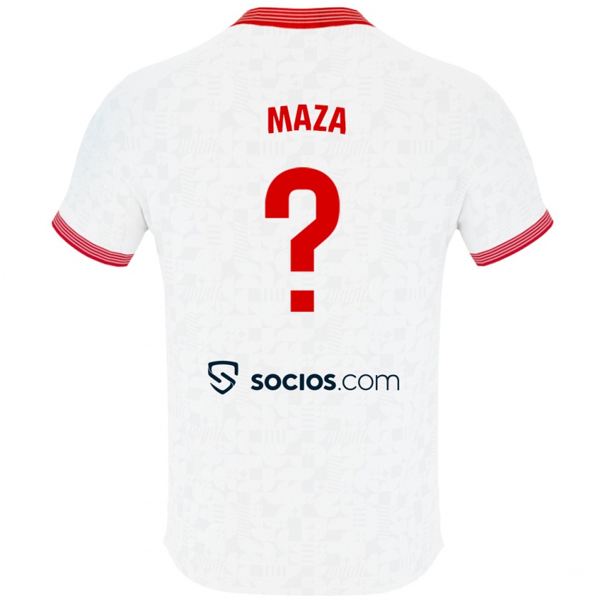 Kinder Manuel Maza #0 Weiß Heimtrikot Trikot 2023/24 T-Shirt Belgien