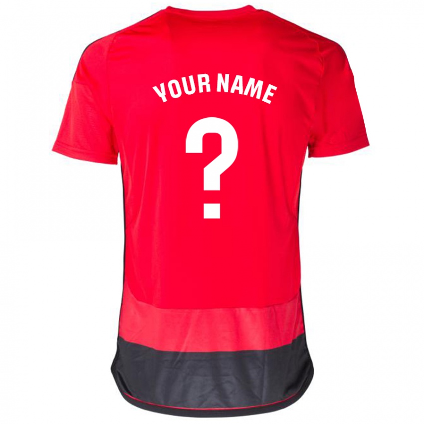 Enfant Maillot Votre Nom #0 Rouge Noir Tenues Domicile 2023/24 T-Shirt Belgique