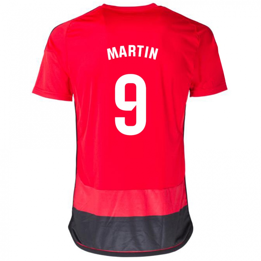 Enfant Maillot Carlos Martin #9 Rouge Noir Tenues Domicile 2023/24 T-Shirt Belgique