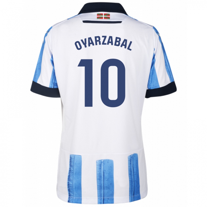 Kinder Mikel Oyarzabal #10 Blau Weiss Heimtrikot Trikot 2023/24 T-Shirt Belgien