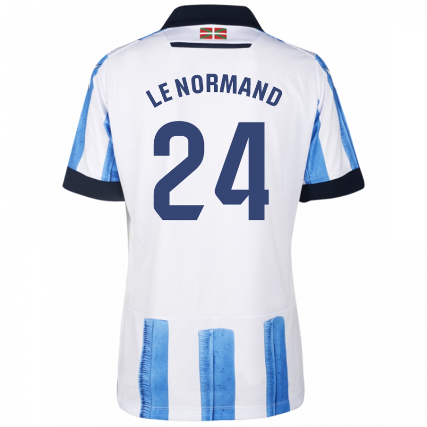 Kinder Robin Le Normand #24 Blau Weiss Heimtrikot Trikot 2023/24 T-Shirt Belgien
