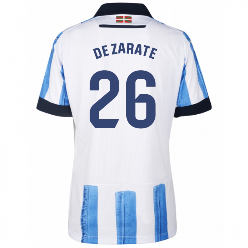 Kinderen Urko González De Zarate #26 Blauw Wit Thuisshirt Thuistenue 2023/24 T-Shirt België