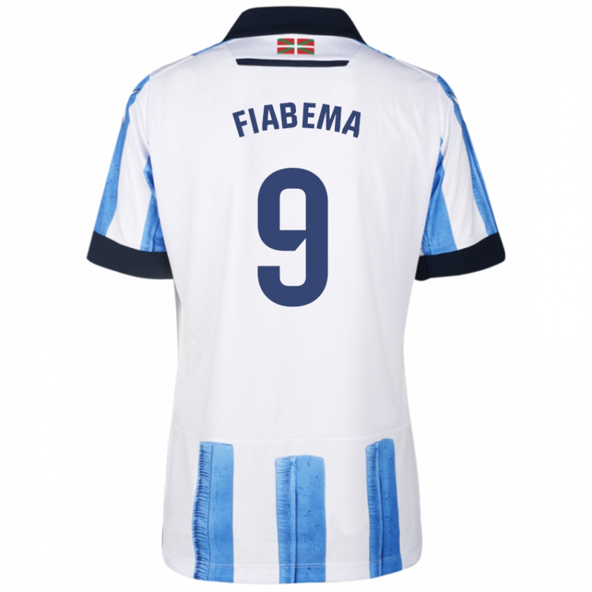 Kinder Bryan Fiabema #9 Blau Weiss Heimtrikot Trikot 2023/24 T-Shirt Belgien