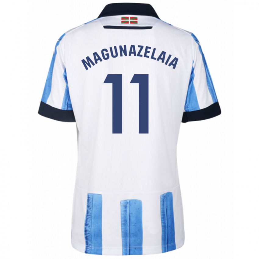 Kinder Jon Magunazelaia #11 Blau Weiss Heimtrikot Trikot 2023/24 T-Shirt Belgien