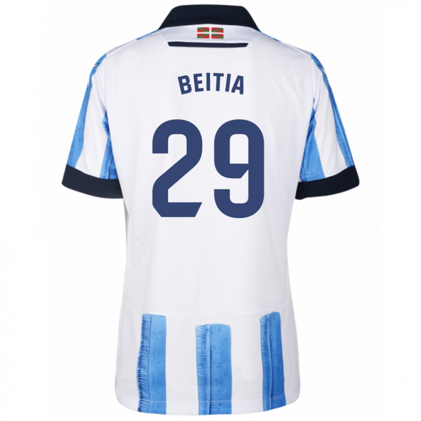 Kinder Luken Beitia #29 Blau Weiss Heimtrikot Trikot 2023/24 T-Shirt Belgien