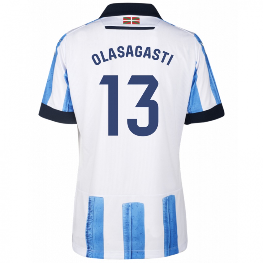 Kinder Lander Olasagasti #13 Blau Weiss Heimtrikot Trikot 2023/24 T-Shirt Belgien