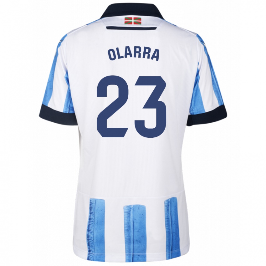 Kinder Aimar Olarra #23 Blau Weiss Heimtrikot Trikot 2023/24 T-Shirt Belgien