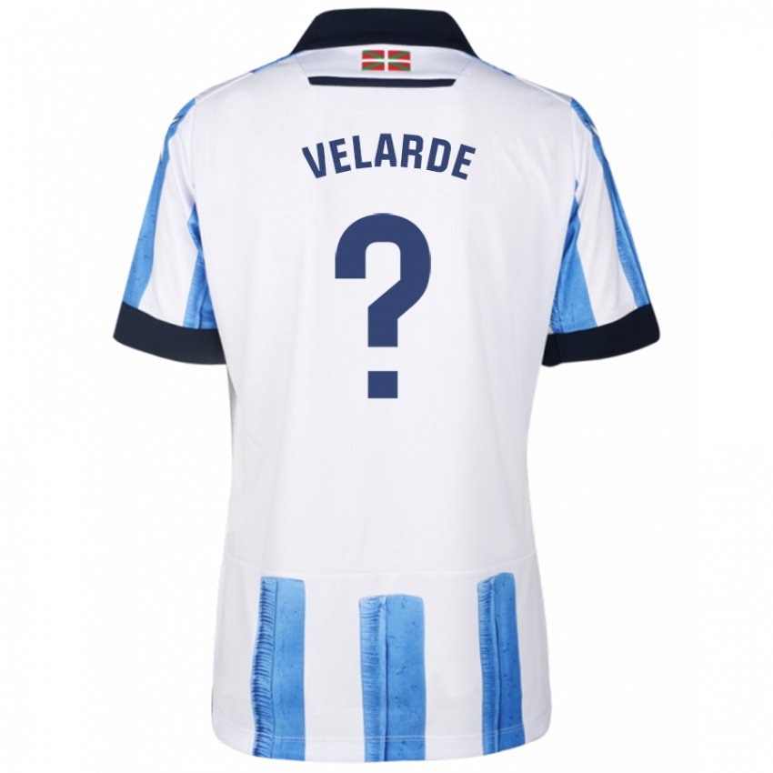 Kinder Alain Velarde #0 Blau Weiss Heimtrikot Trikot 2023/24 T-Shirt Belgien