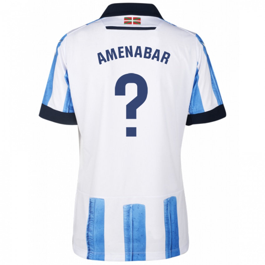Kinderen Aritz Amenabar #0 Blauw Wit Thuisshirt Thuistenue 2023/24 T-Shirt België