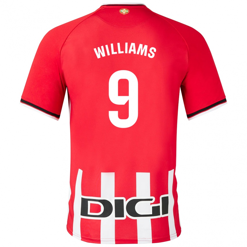 Kinder Iñaki Williams #9 Rot Heimtrikot Trikot 2023/24 T-Shirt Belgien