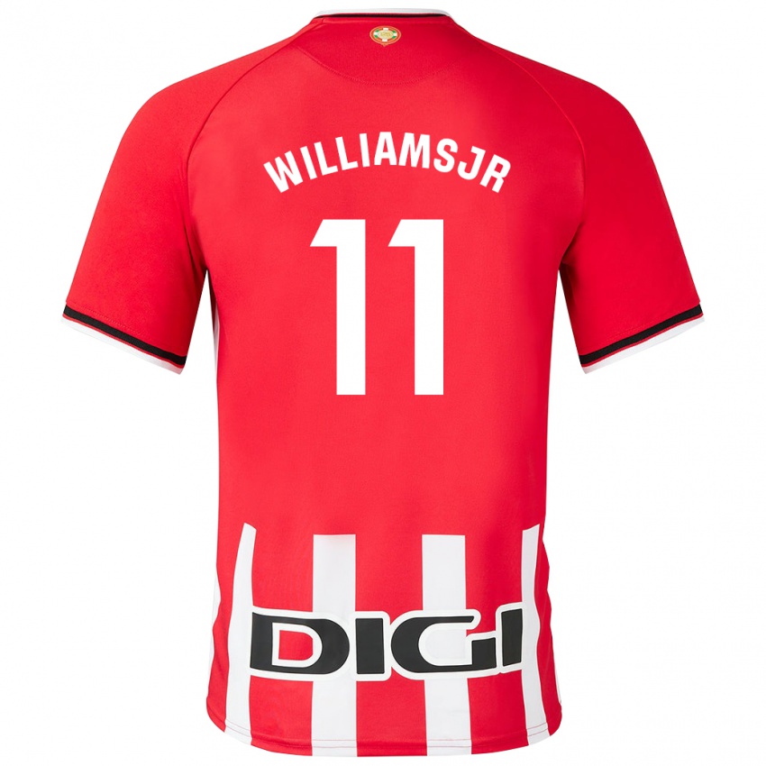 Enfant Maillot Nico Williams #11 Rouge Tenues Domicile 2023/24 T-Shirt Belgique