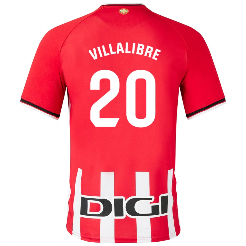 Enfant Maillot Asier Villalibre #20 Rouge Tenues Domicile 2023/24 T-Shirt Belgique