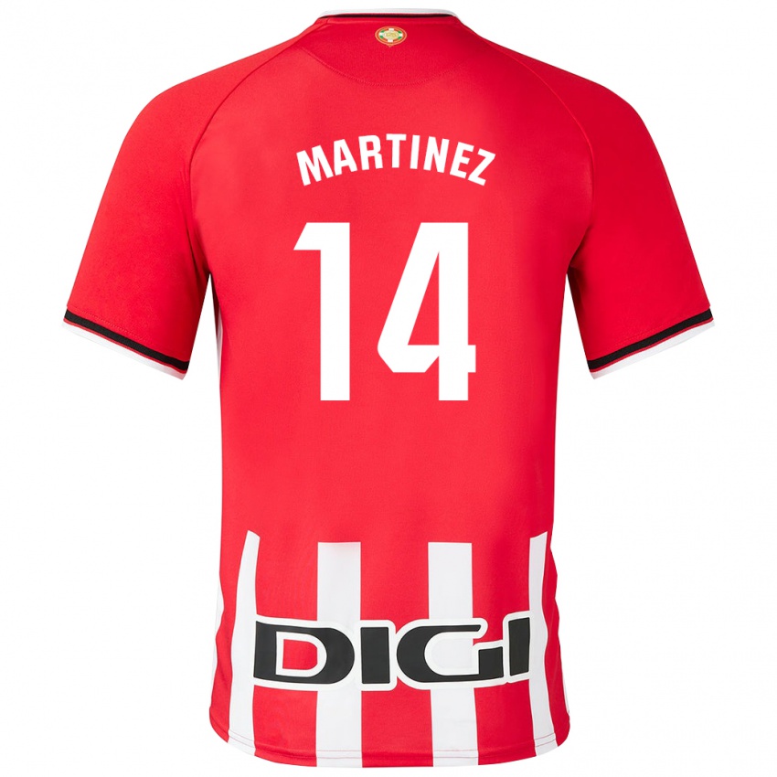 Enfant Maillot Pablo Martínez #14 Rouge Tenues Domicile 2023/24 T-Shirt Belgique