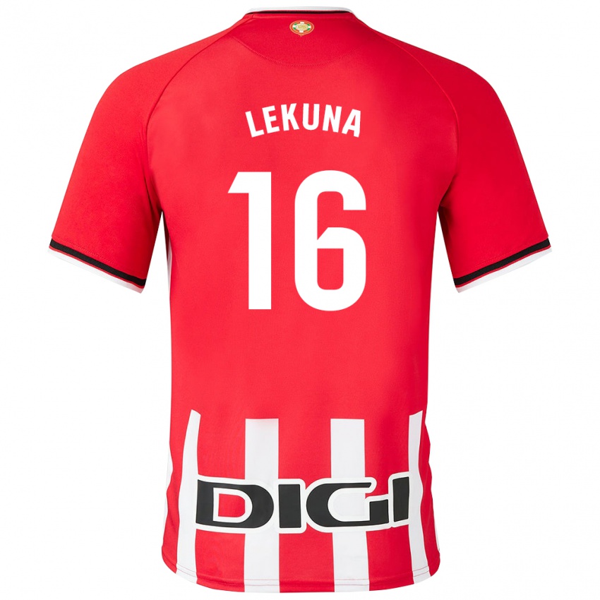 Kinder Adrián Lekuna #16 Rot Heimtrikot Trikot 2023/24 T-Shirt Belgien