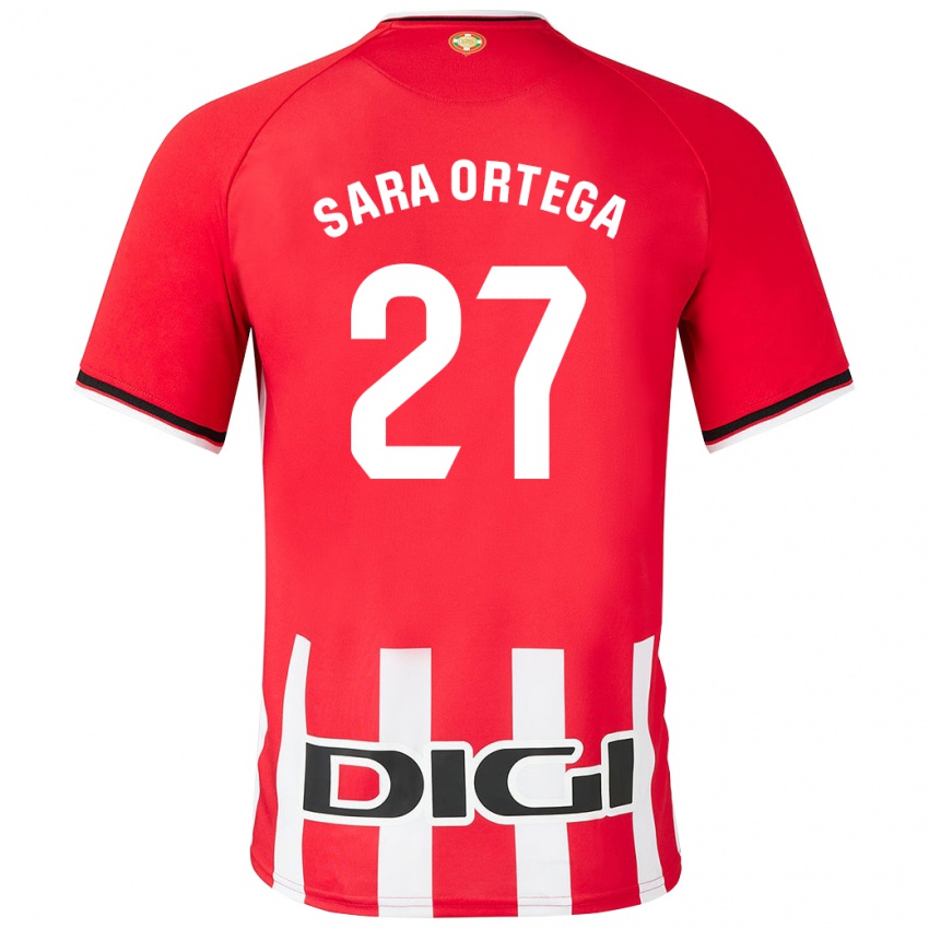 Kinder Sara Ortega Ruiz #27 Rot Heimtrikot Trikot 2023/24 T-Shirt Belgien