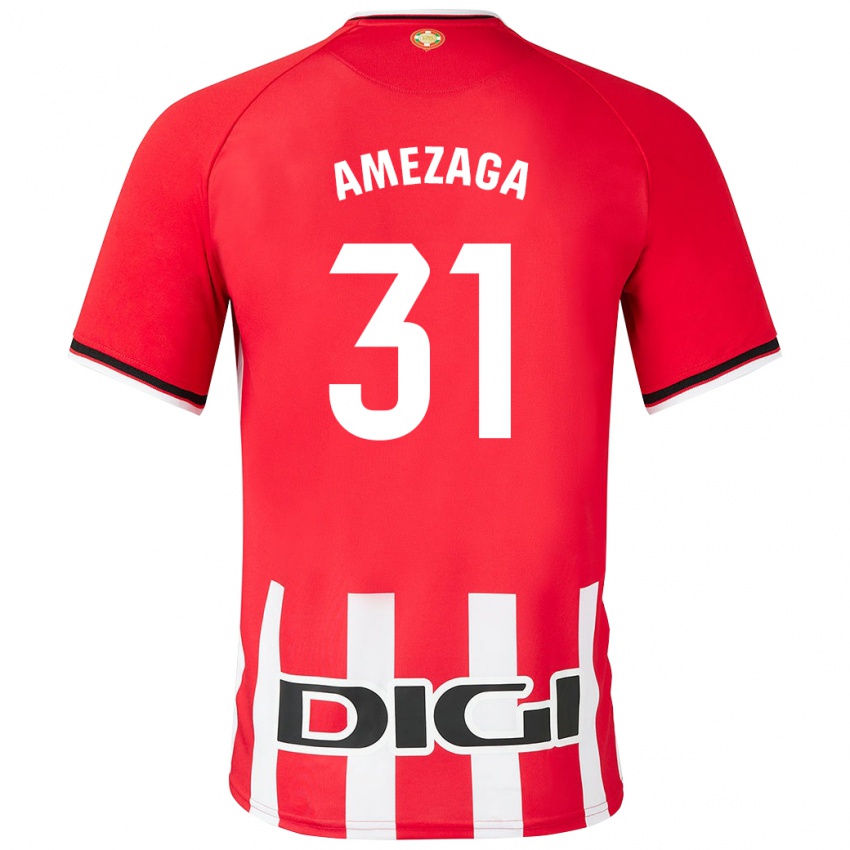 Kinder Jone Amezaga #31 Rot Heimtrikot Trikot 2023/24 T-Shirt Belgien