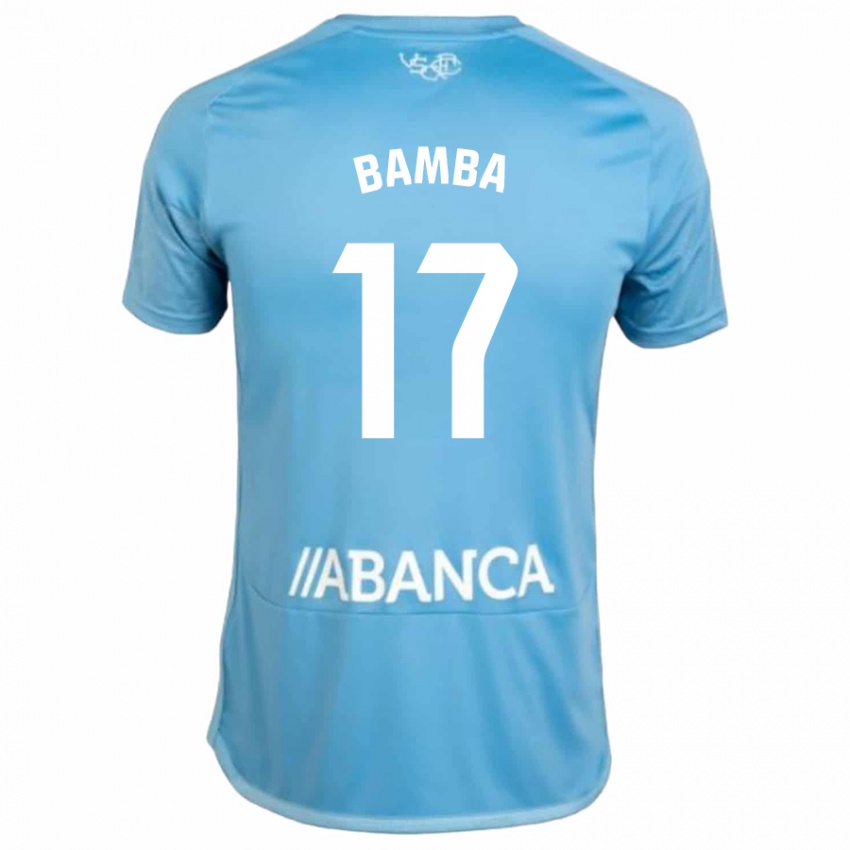 Enfant Maillot Jonathan Bamba #17 Bleu Tenues Domicile 2023/24 T-Shirt Belgique