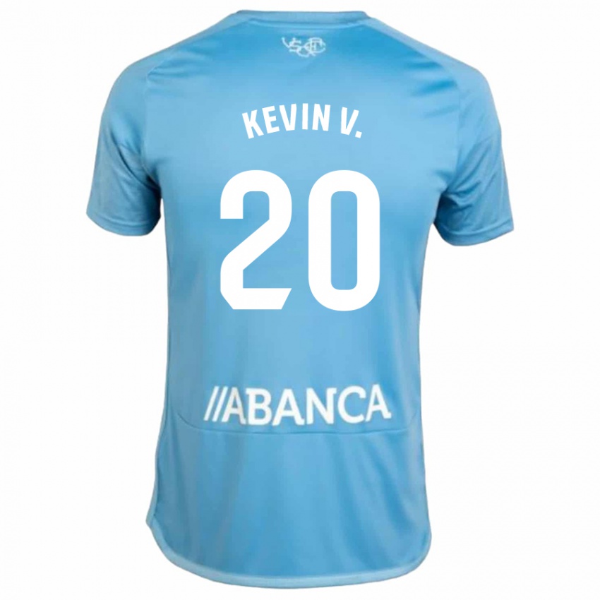 Enfant Maillot Kevin Vázquez #20 Bleu Tenues Domicile 2023/24 T-Shirt Belgique