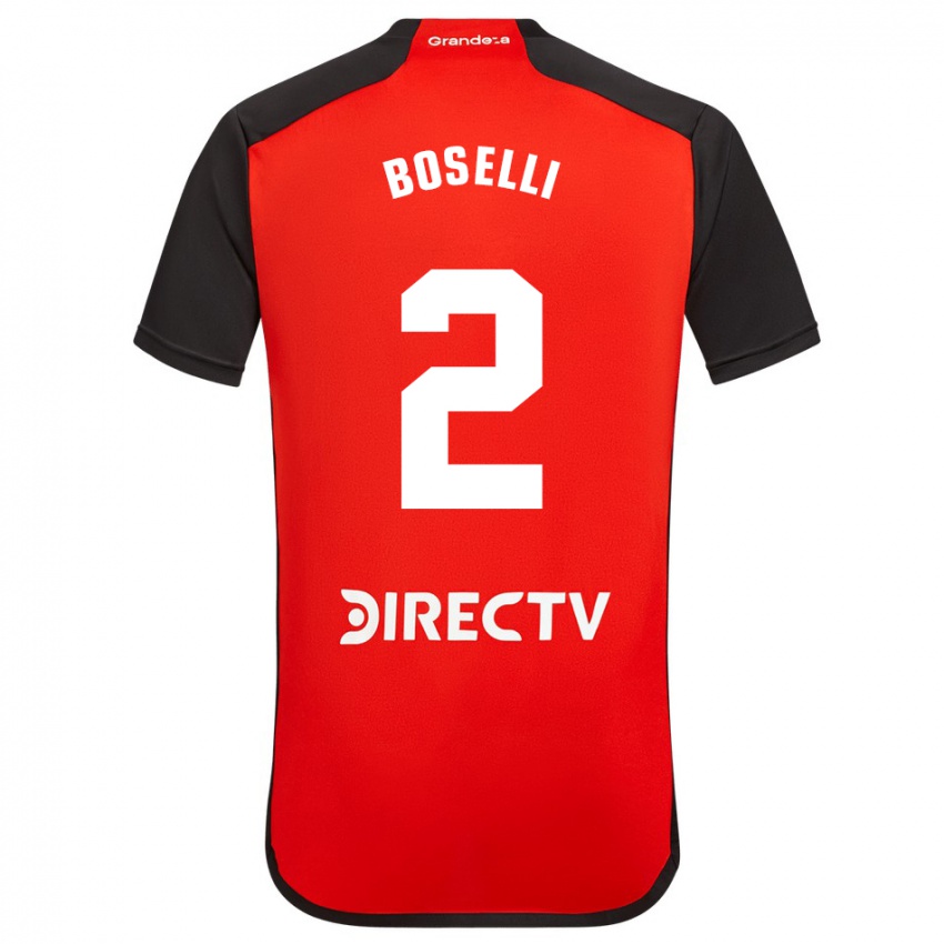 Kinder Sebastián Boselli #2 Rot Auswärtstrikot Trikot 2023/24 T-Shirt Belgien