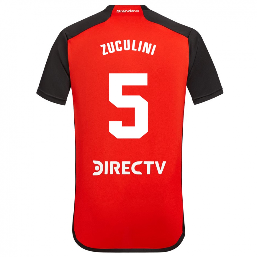 Enfant Maillot Bruno Zuculini #5 Rouge Tenues Extérieur 2023/24 T-Shirt Belgique