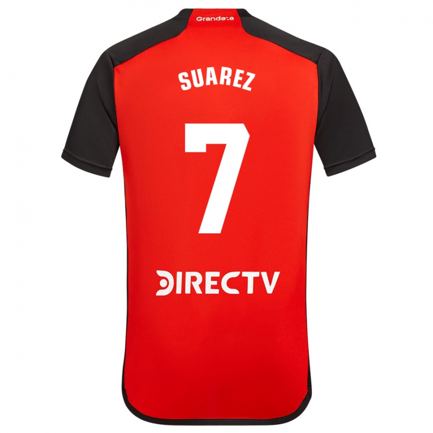 Kinderen Matias Suarez #7 Rood Uitshirt Uittenue 2023/24 T-Shirt België