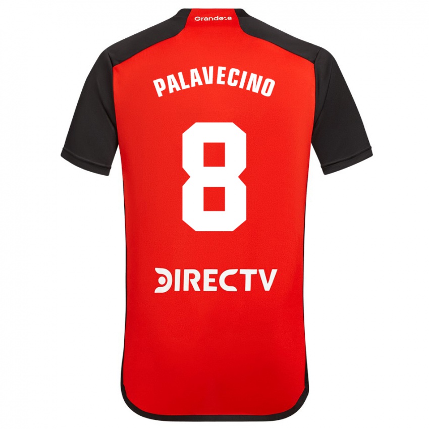 Kinderen Agustin Palavecino #8 Rood Uitshirt Uittenue 2023/24 T-Shirt België