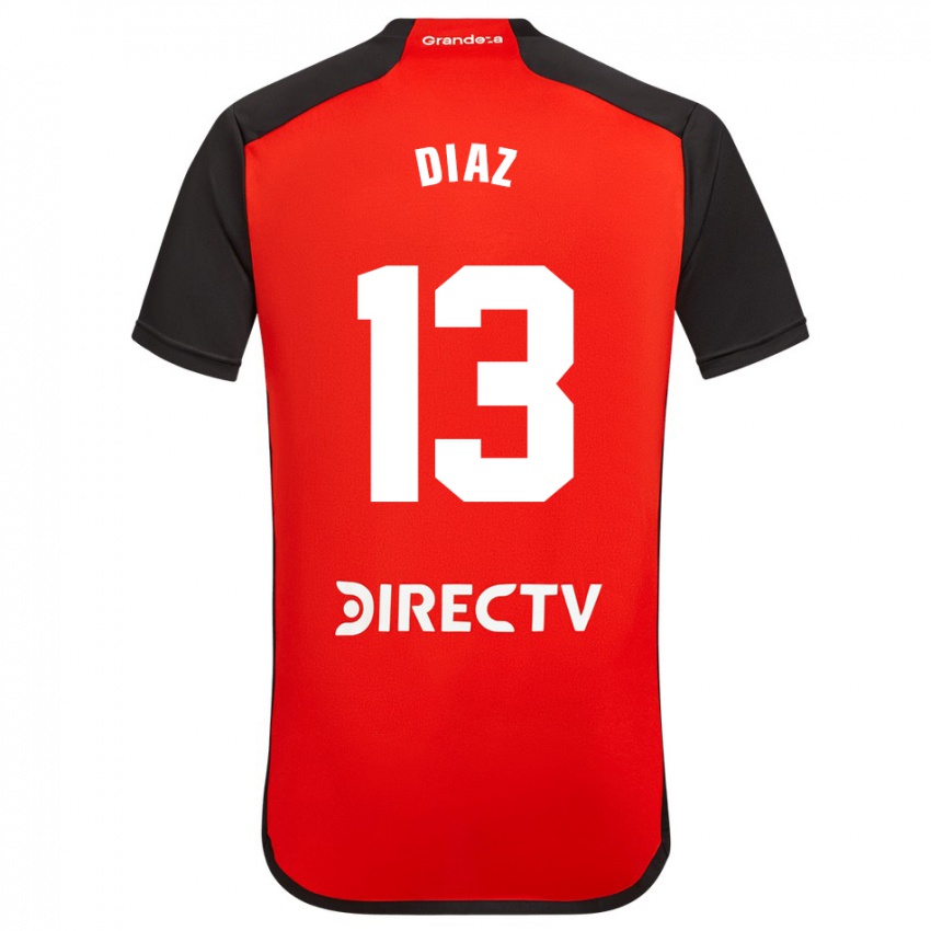 Enfant Maillot Enzo Díaz #13 Rouge Tenues Extérieur 2023/24 T-Shirt Belgique