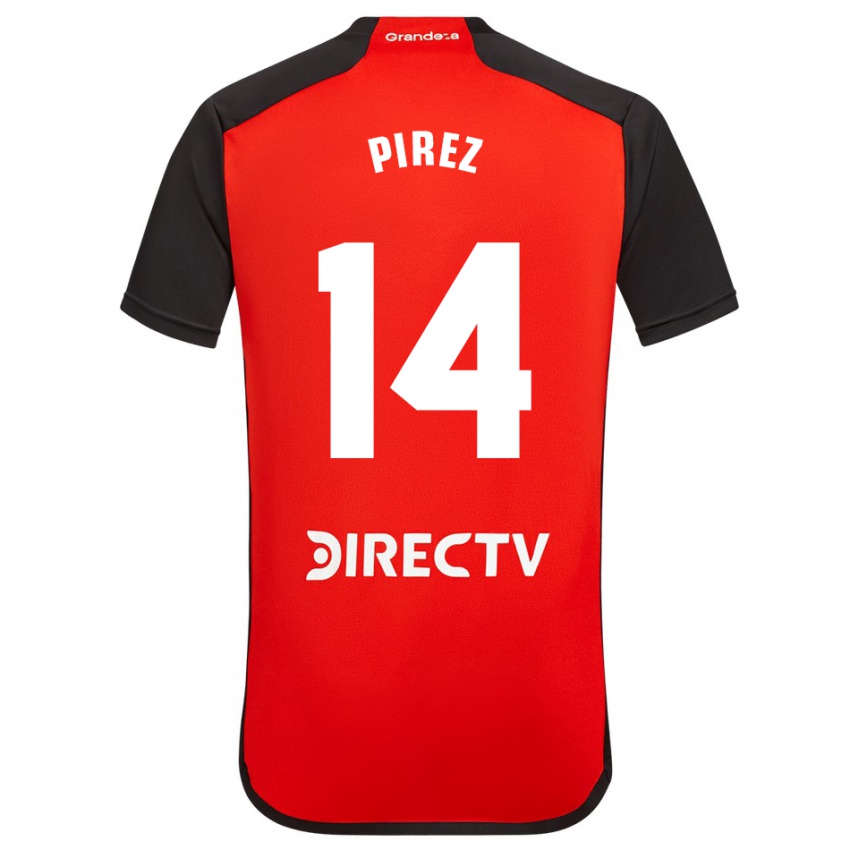 Kinder Leandro González Pírez #14 Rot Auswärtstrikot Trikot 2023/24 T-Shirt Belgien