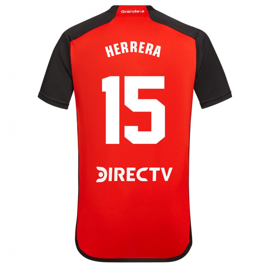 Kinder Andrés Herrera #15 Rot Auswärtstrikot Trikot 2023/24 T-Shirt Belgien