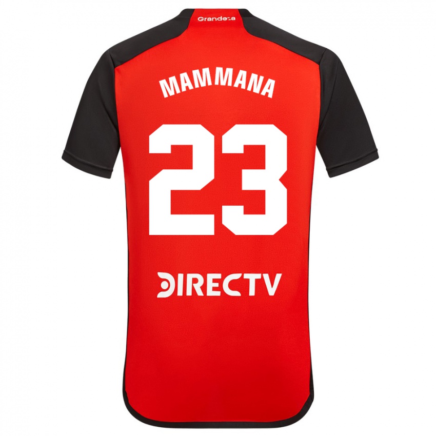 Kinder Emanuel Mammana #23 Rot Auswärtstrikot Trikot 2023/24 T-Shirt Belgien