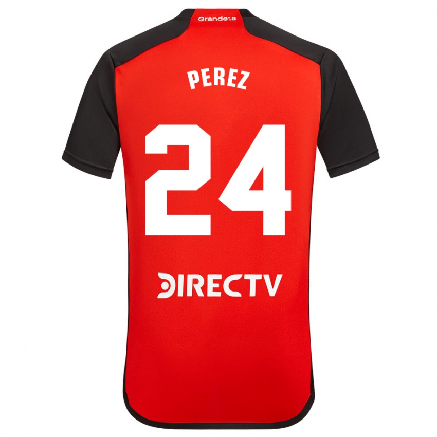 Kinderen Enzo Perez #24 Rood Uitshirt Uittenue 2023/24 T-Shirt België