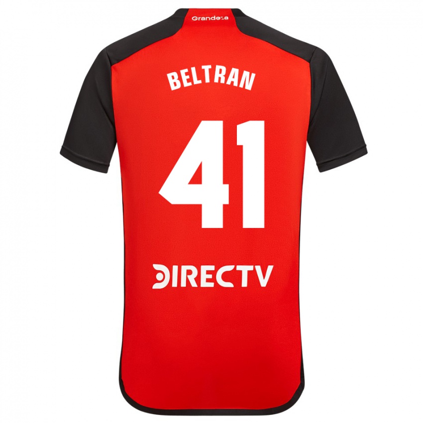 Kinder Santiago Beltrán #41 Rot Auswärtstrikot Trikot 2023/24 T-Shirt Belgien