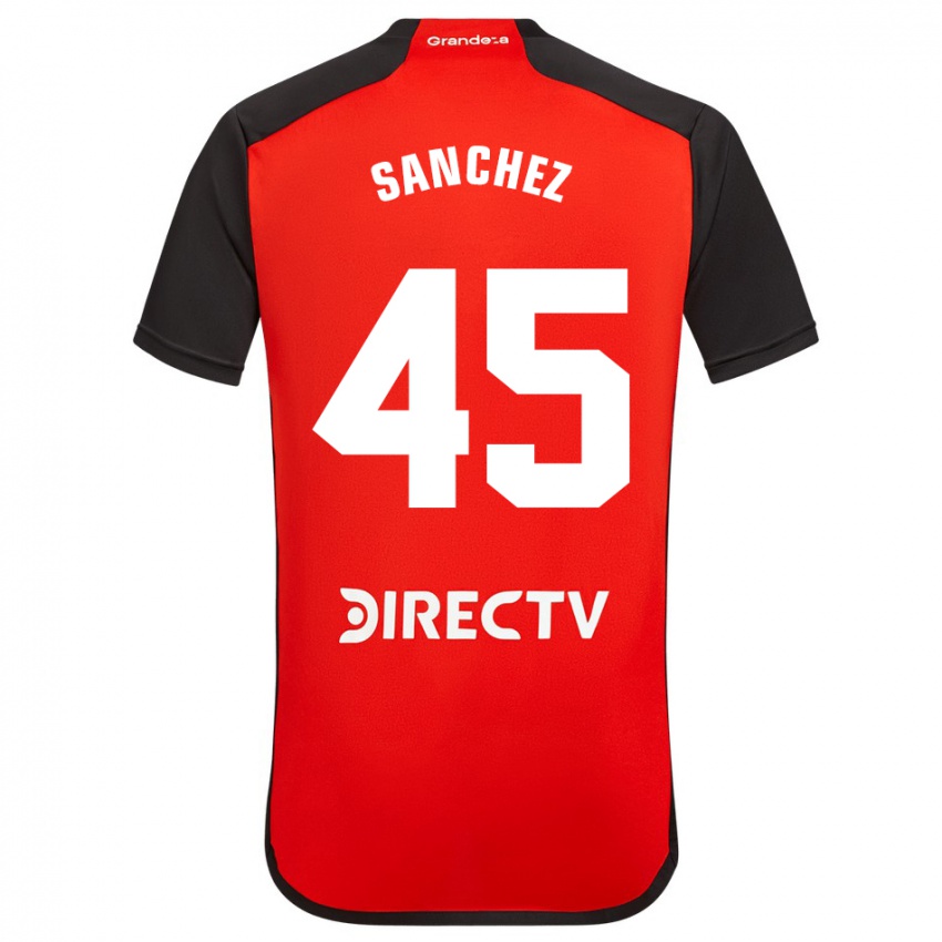 Kinder Sebastián Sánchez #45 Rot Auswärtstrikot Trikot 2023/24 T-Shirt Belgien