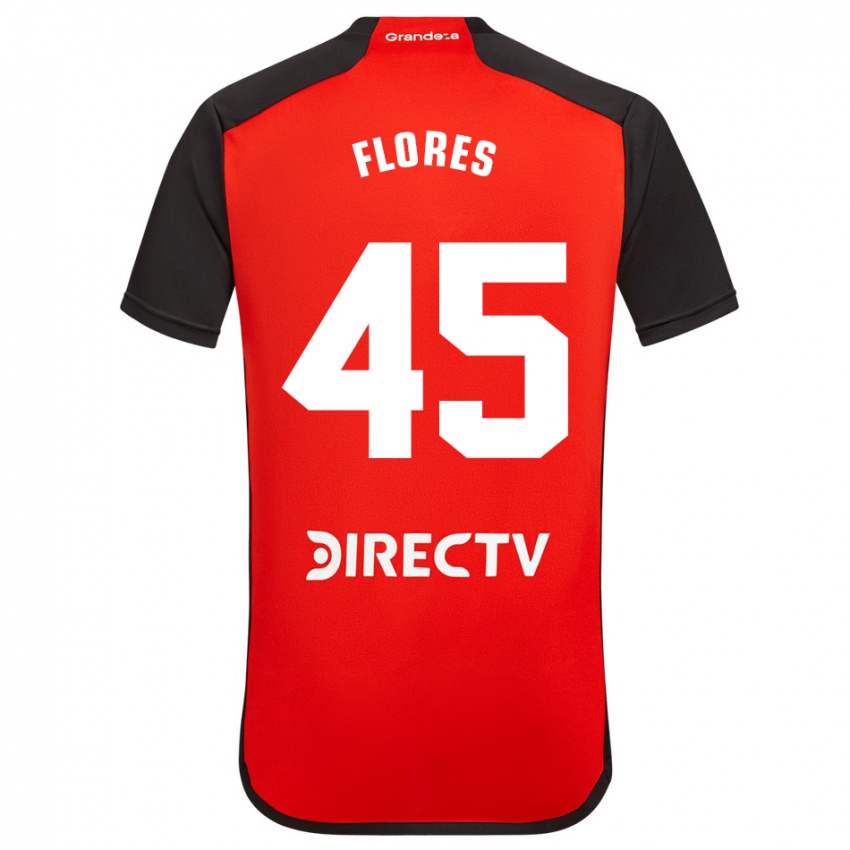 Kinder Joaquín Flores #45 Rot Auswärtstrikot Trikot 2023/24 T-Shirt Belgien