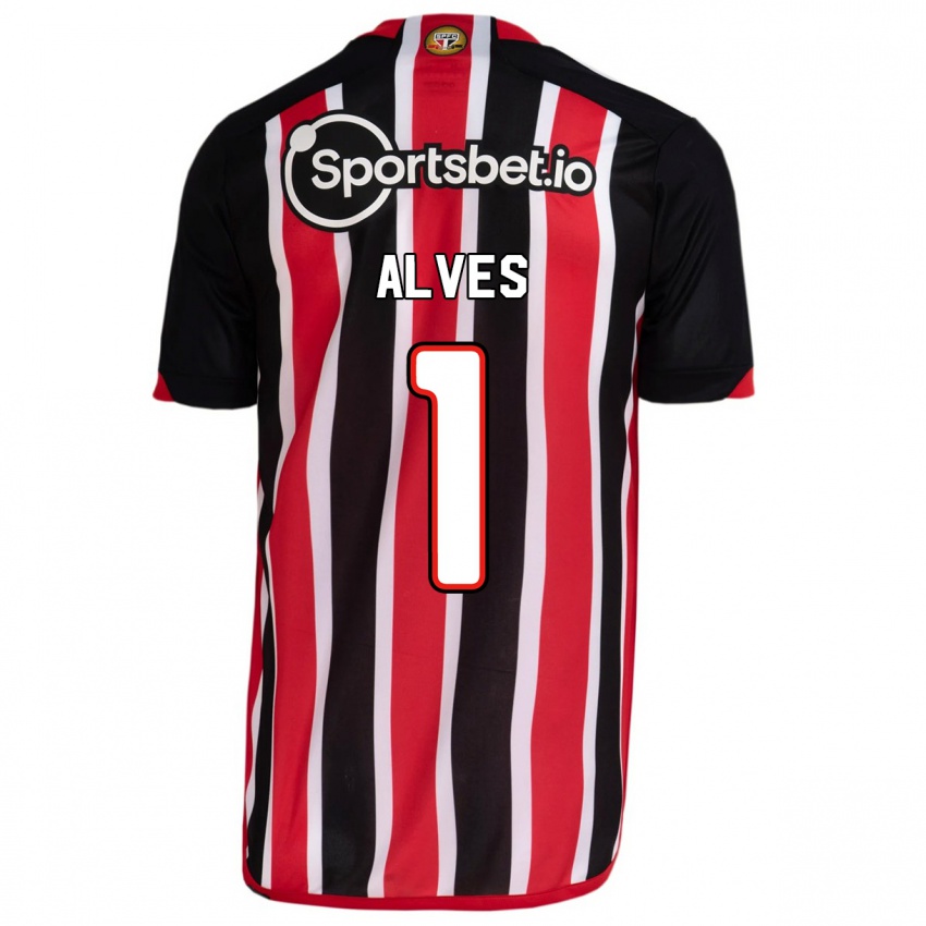 Kinder Felipe Alves #1 Blau Rot Auswärtstrikot Trikot 2023/24 T-Shirt Belgien