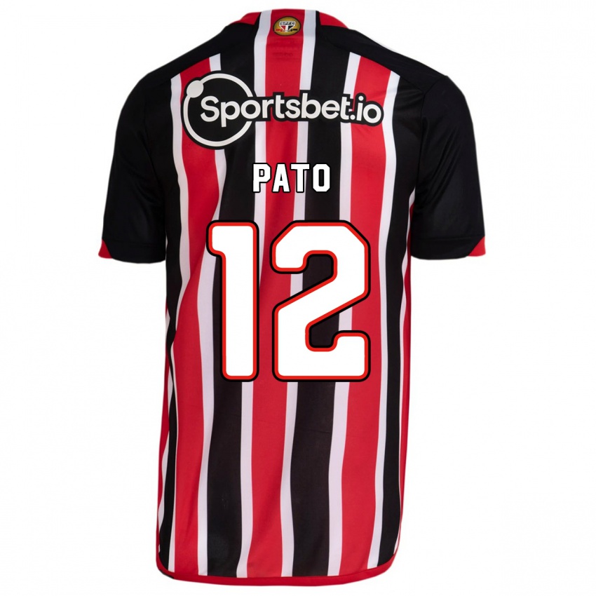 Kinder Alexandre Pato #12 Blau Rot Auswärtstrikot Trikot 2023/24 T-Shirt Belgien