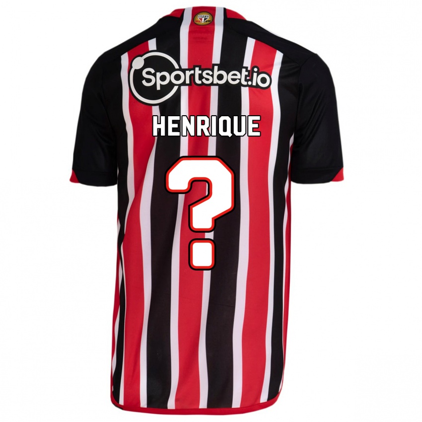 Enfant Maillot Luiz Henrique #0 Bleu Rouge Tenues Extérieur 2023/24 T-Shirt Belgique