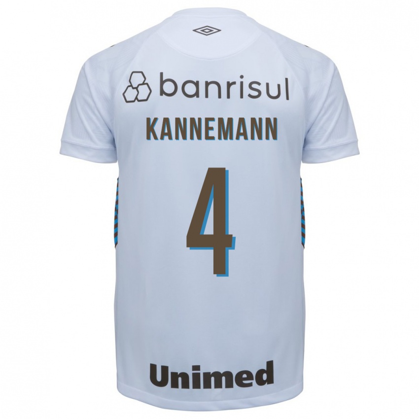 Kinder Walter Kannemann #4 Weiß Auswärtstrikot Trikot 2023/24 T-Shirt Belgien
