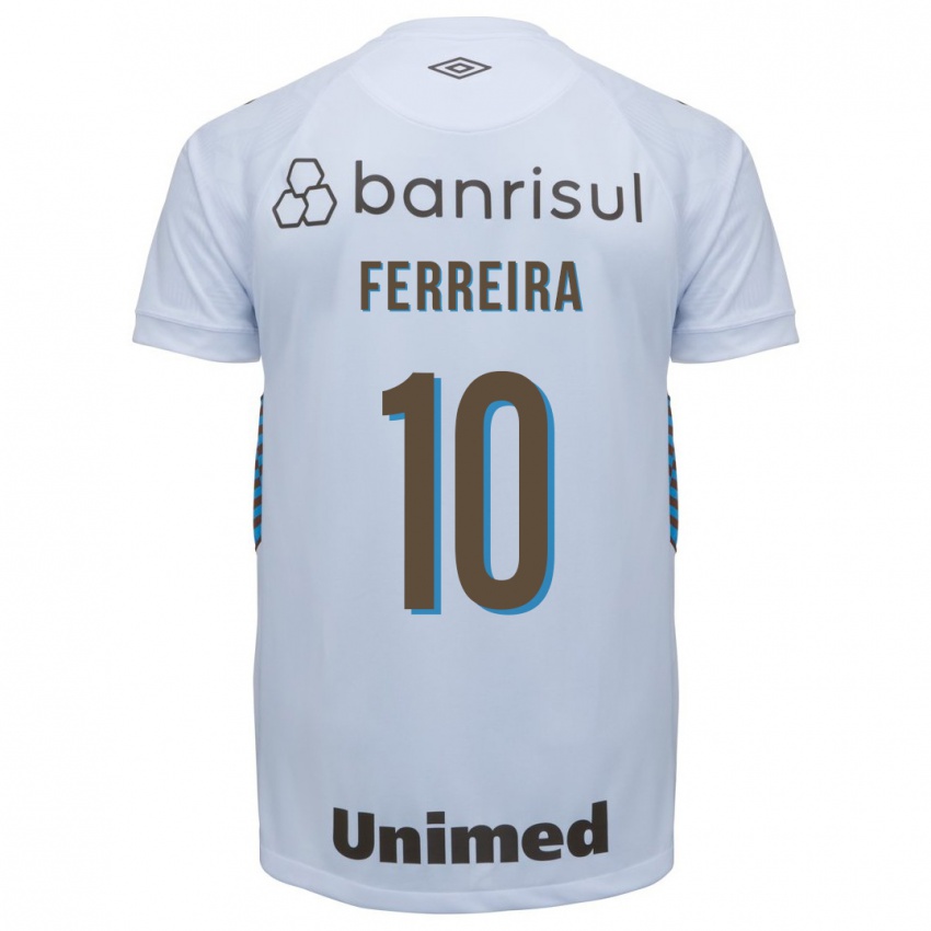 Kinder Ferreira #10 Weiß Auswärtstrikot Trikot 2023/24 T-Shirt Belgien