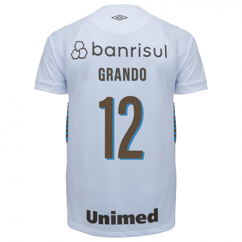 Enfant Maillot Gabriel Grando #12 Blanc Tenues Extérieur 2023/24 T-Shirt Belgique