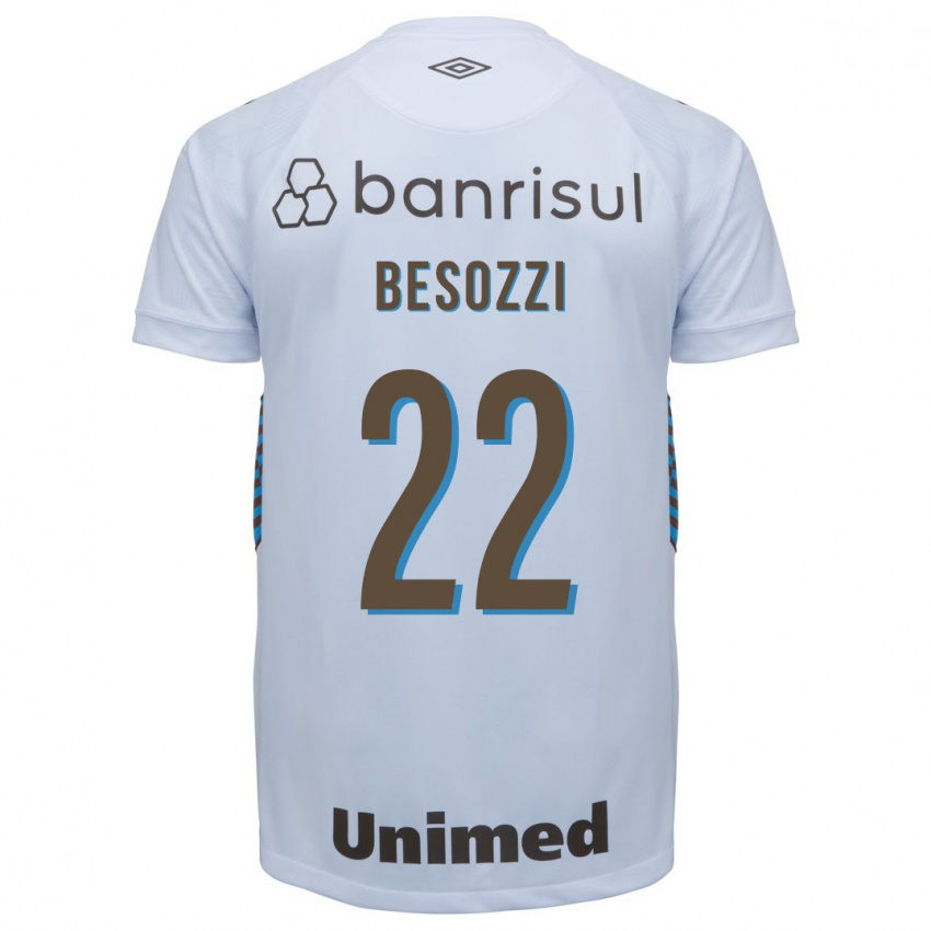 Kinder Lucas Besozzi #22 Weiß Auswärtstrikot Trikot 2023/24 T-Shirt Belgien