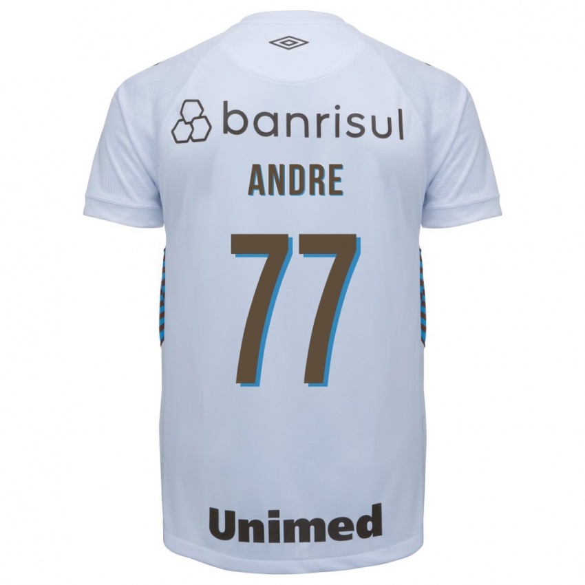 Enfant Maillot André #77 Blanc Tenues Extérieur 2023/24 T-Shirt Belgique
