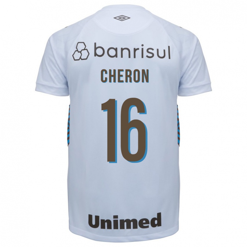 Enfant Maillot Bruno Cheron #16 Blanc Tenues Extérieur 2023/24 T-Shirt Belgique