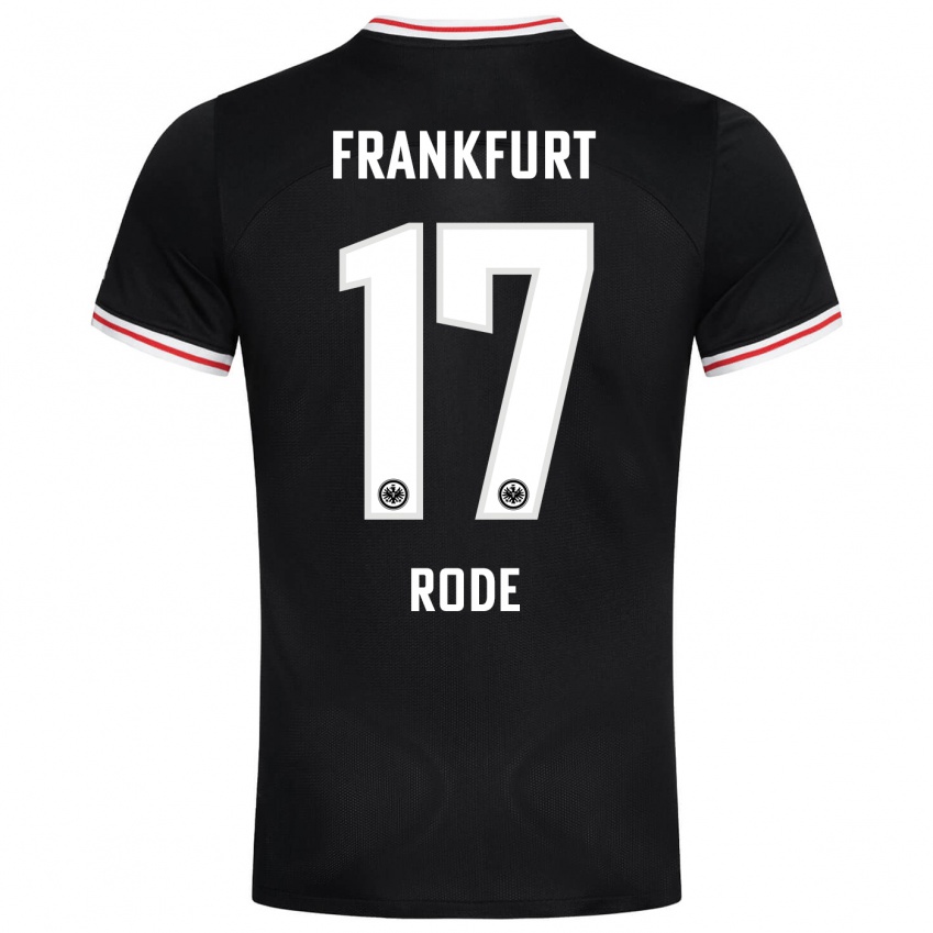 Kinder Sebastian Rode #17 Schwarz Auswärtstrikot Trikot 2023/24 T-Shirt Belgien