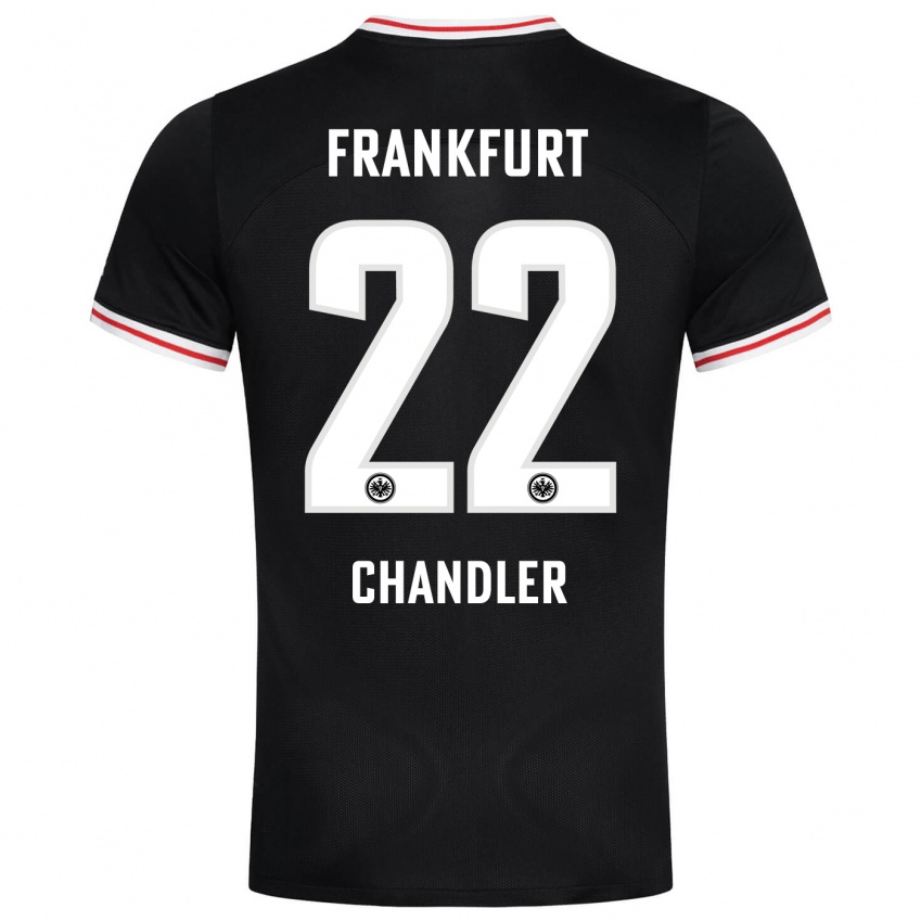 Kinder Timothy Chandler #22 Schwarz Auswärtstrikot Trikot 2023/24 T-Shirt Belgien