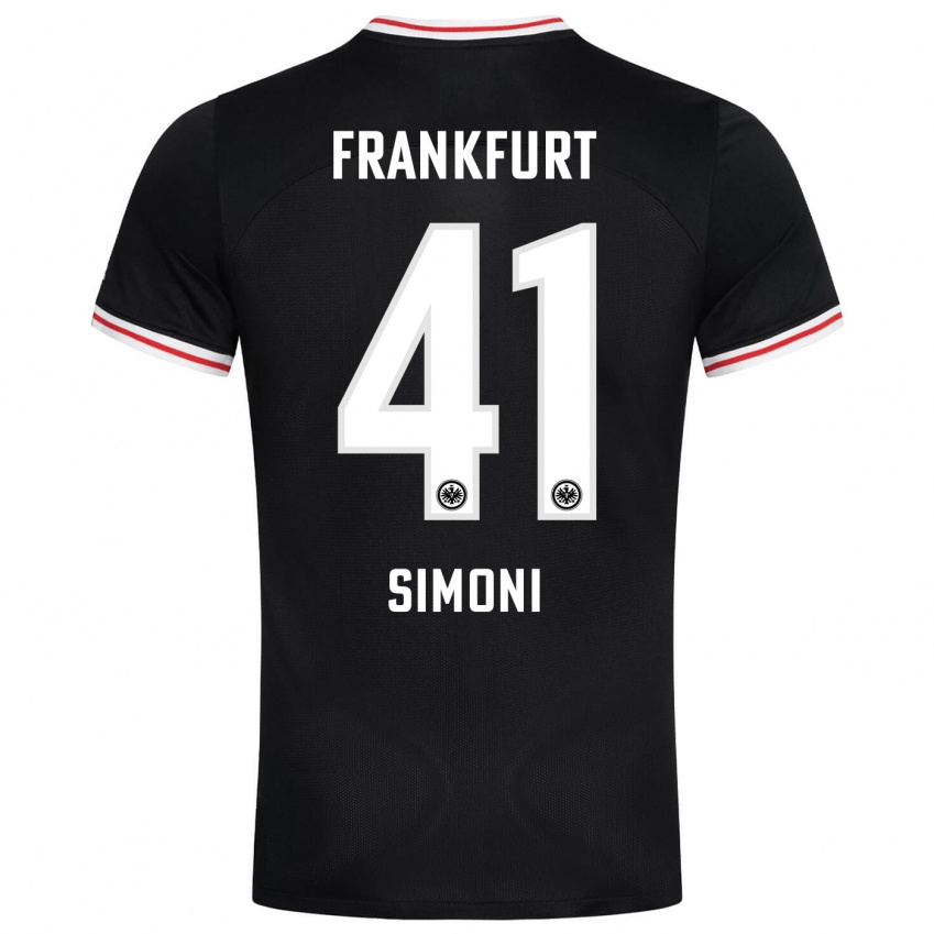 Kinder Simon Simoni #41 Schwarz Auswärtstrikot Trikot 2023/24 T-Shirt Belgien