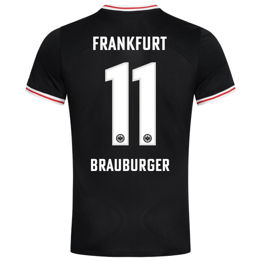 Kinder Maximilian Brauburger #11 Schwarz Auswärtstrikot Trikot 2023/24 T-Shirt Belgien