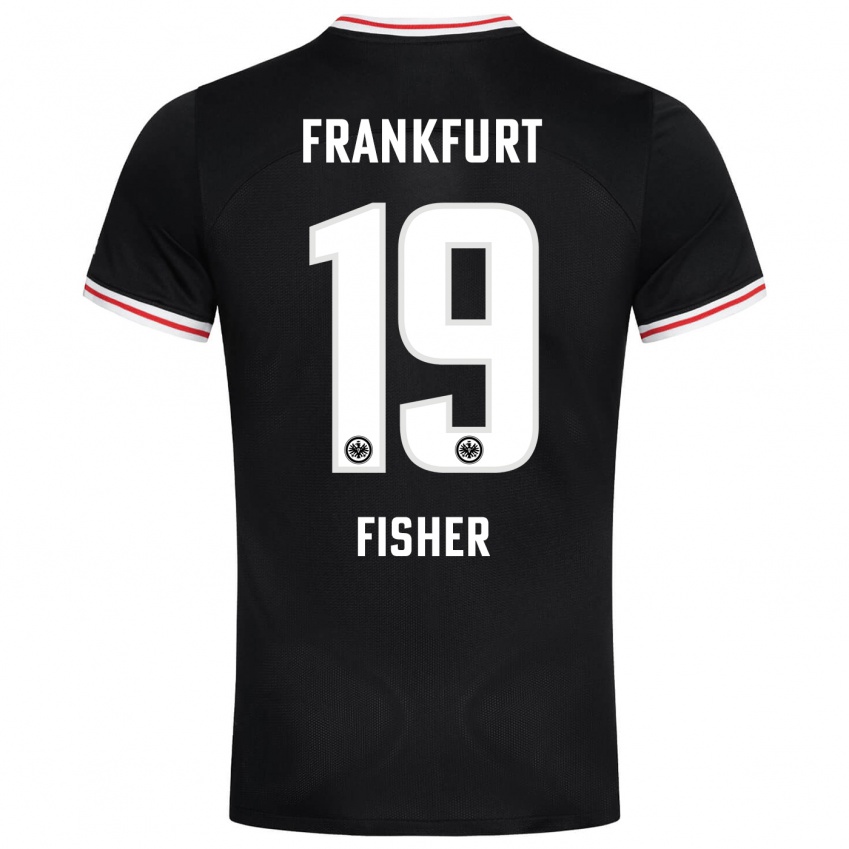 Kinder Ben-Luca Fisher #19 Schwarz Auswärtstrikot Trikot 2023/24 T-Shirt Belgien