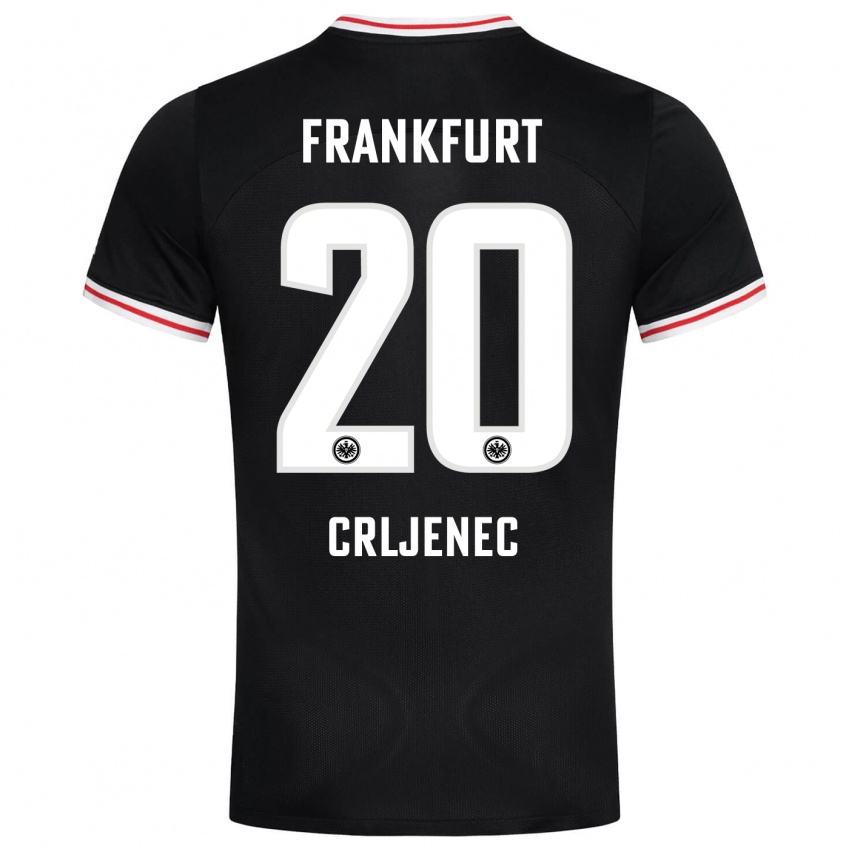Kinder Dominik Crljenec #20 Schwarz Auswärtstrikot Trikot 2023/24 T-Shirt Belgien