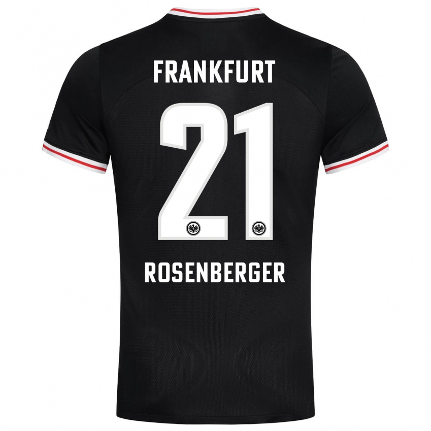 Kinder Robin Rosenberger #21 Schwarz Auswärtstrikot Trikot 2023/24 T-Shirt Belgien